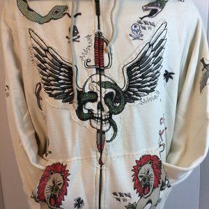 Limited Edition Marc Ecko Skull Snake Hood Sweater